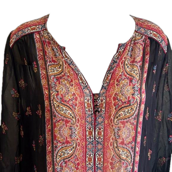 JOIE HAYA 100% silk thin blouse SMALL ( run big ) - Picture 5 of 10